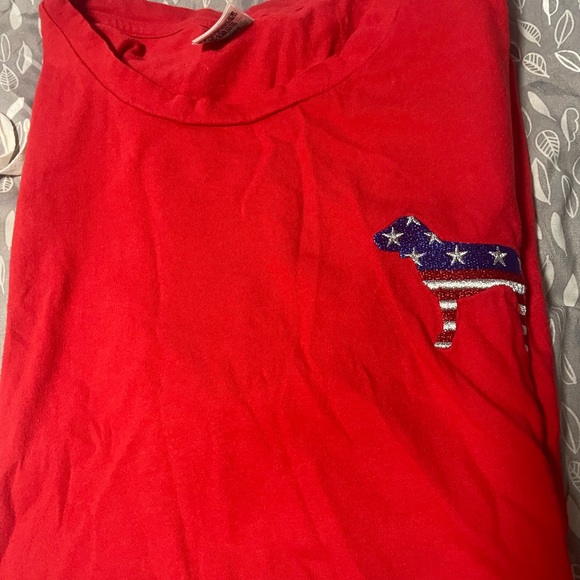 Victoria's Secret Tops - Victorias Secret Red PINK Dog T